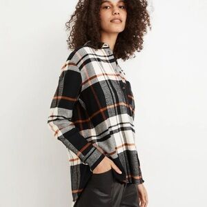 Madewell Oversized Ex-Boyfriend Shirt in Bromley Plaid